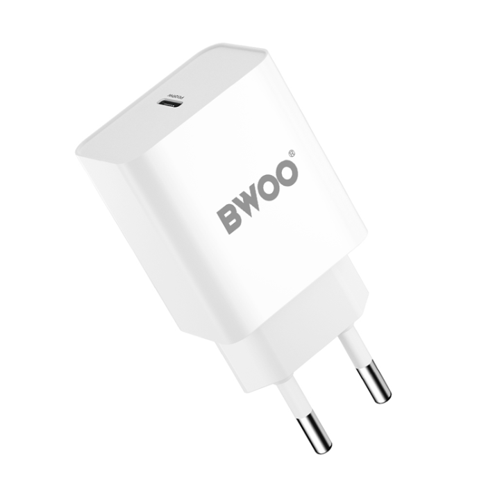 BWOO - BWOO Snabb Väggladdare 20W PD USB-C - Vit