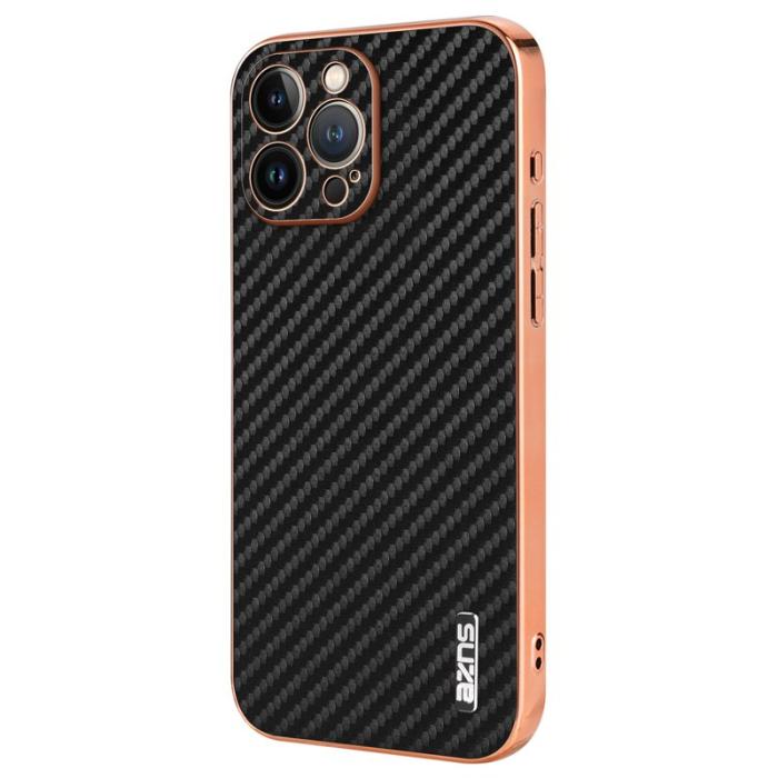 AZNS - AZNS iPhone 13 Pro Fodral Electroplating Svart PU+TPU - Svart