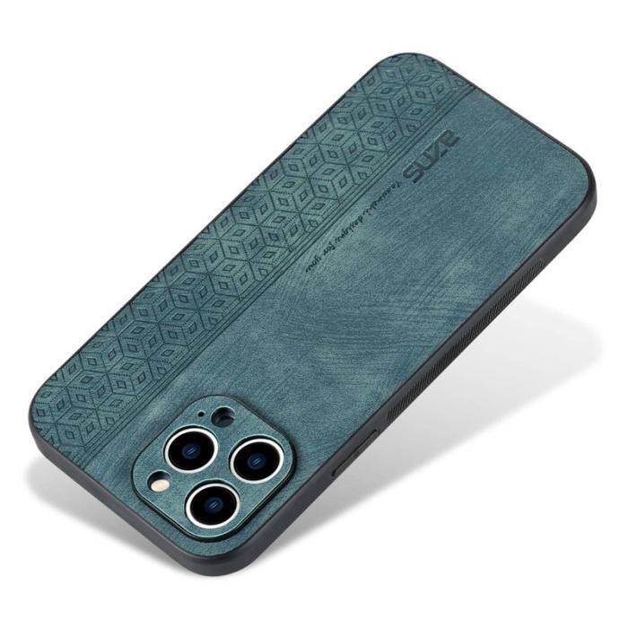 AZNS - AZNS iPhone 13 Pro Fodral KonstLäder - Drop-proof - Grön
