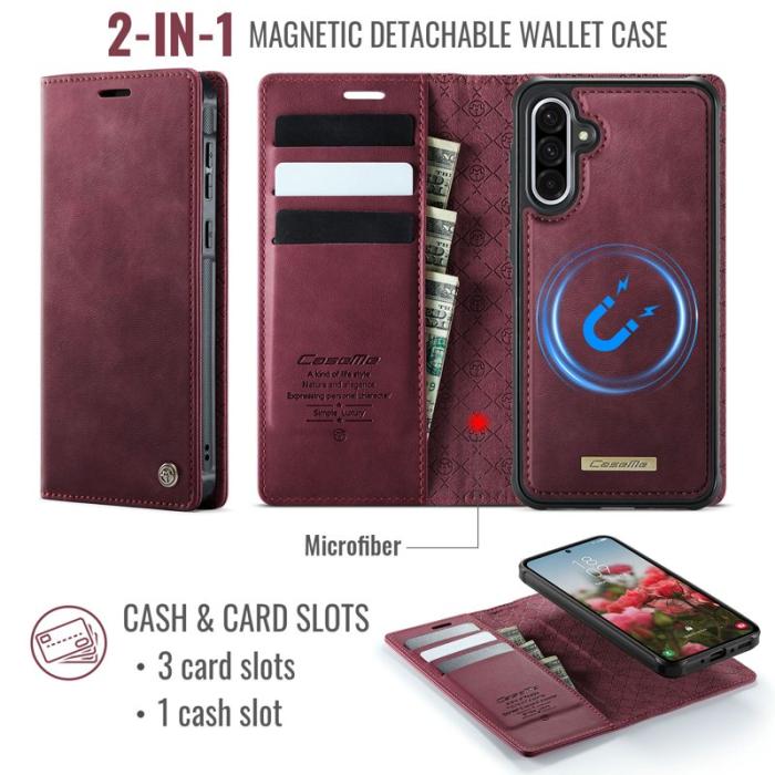 Caseme - CASEME C49 Mobilskal till Samsung Galaxy A56 5G RFID-Skydd Röd