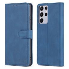 AZNS - AZNS Samsung Galaxy S21 Ultra Pl&aring;nboksfodral Konstl&auml;der - Bl&aring;
