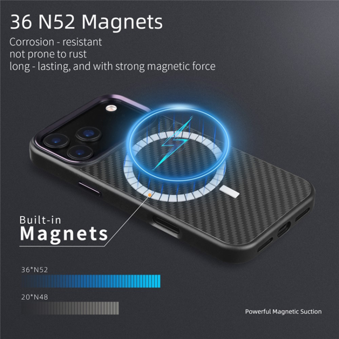 A-One Brand - iPhone 17 Pro Mobilskal MagSafe Aramid Fiber TPU