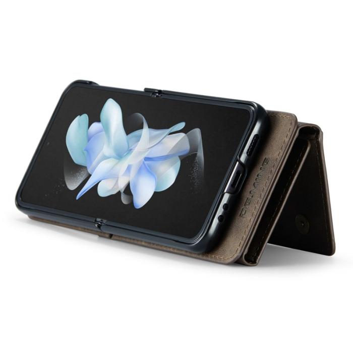 DG.MING - DG.MING Samsung Galaxy Z Flip4 Plånboksfodral RFID-Skydd Brun