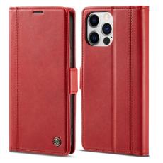 LC.imeeke - LC.IMEEKE iPhone 14 Pro Max Pl&aring;nboksfodral i Konstl&auml;der - R&ouml;d