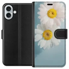Gustaf - Pl&aring;nboksfodral till Apple iPhone 16 Plus med Sommarblommor