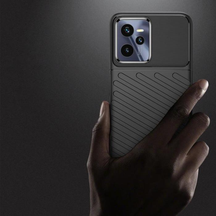 UTGATT5 - Realme C35 Skal Thunder Armored Flexible - Svart