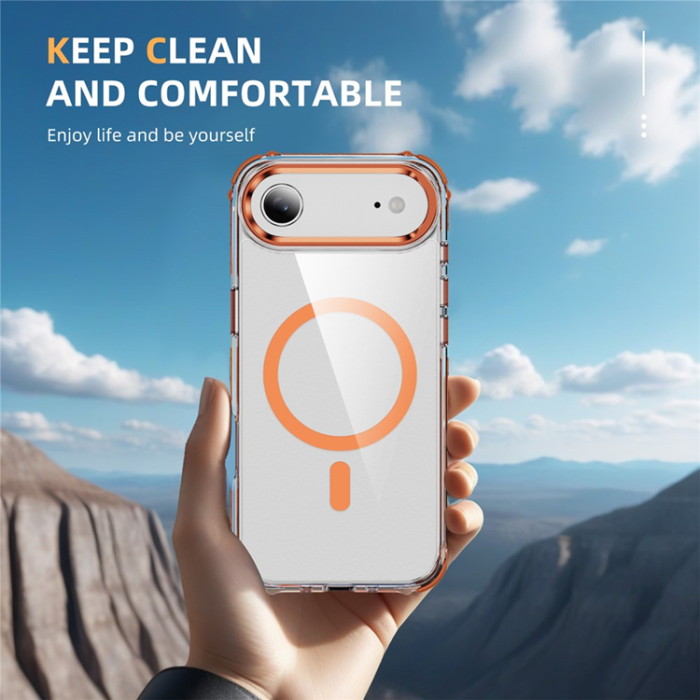 A-One Brand - iPhone 17 Air Mobilskal MagSafe Kickstand - Orange