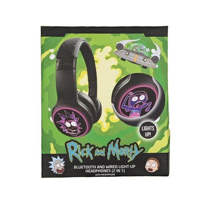 RICK&MORTY - Rick & Morty Hörlur Trådlös LED On-Ear