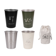 A-One Brand - SHINETRIP Campingmugg i Rostfritt Stål 4 delar 350 ml - Blandning