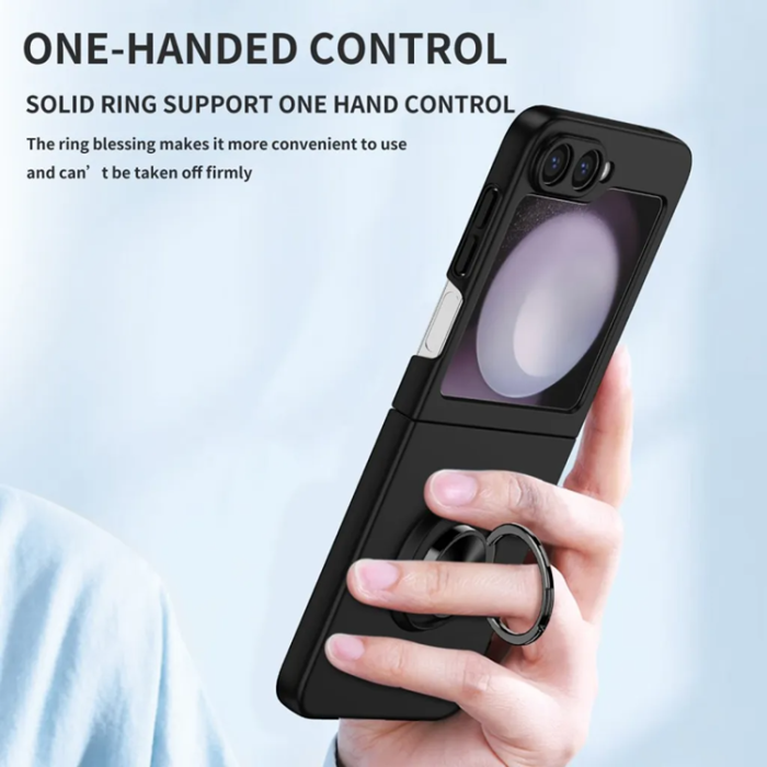 Taltech - Galaxy Z Flip 6 5G Mobilskal Ringhållare - Svart