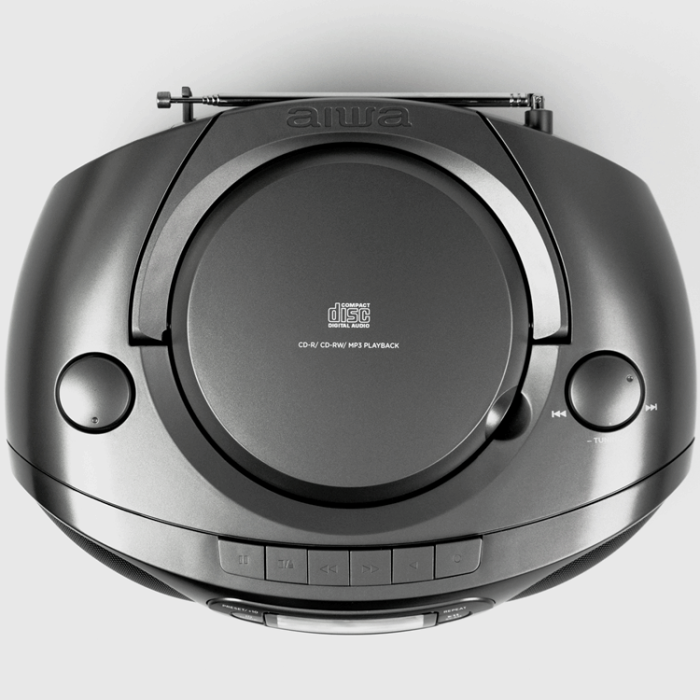 AIWA - AIWA Kassettradio CD/FM-Radio/Kassettband/USB/BT - Mörkgrå