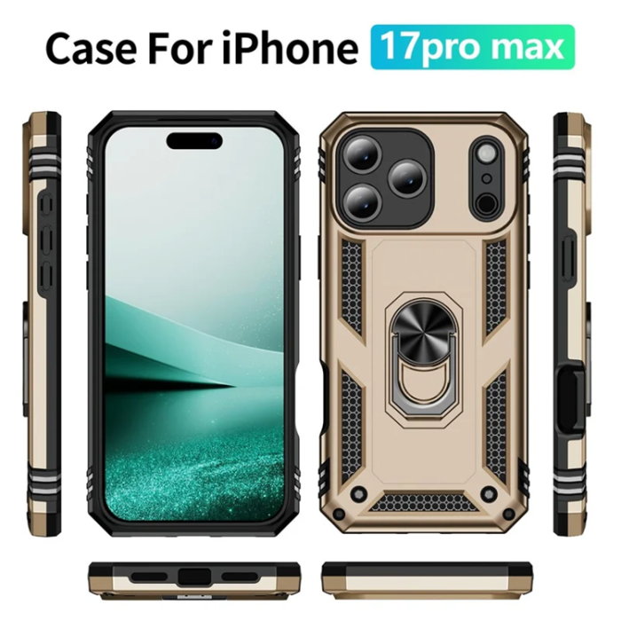 A-One Brand - iPhone 17 Pro Max Mobilskal med Kickstand - Guld