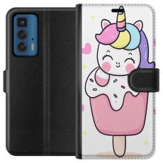 iSecrets - Plånboksfodral till Motorola Edge 20 Pro med Glad enhörning