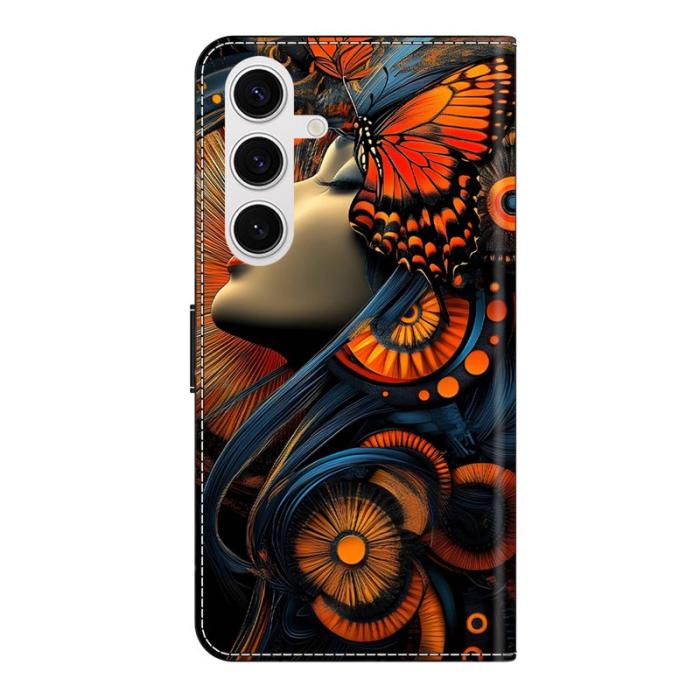OEM - Samsung Galaxy S26 Plus Fodral Fällbart Ställ PU Läder Mönster - Drömmande Tjej
