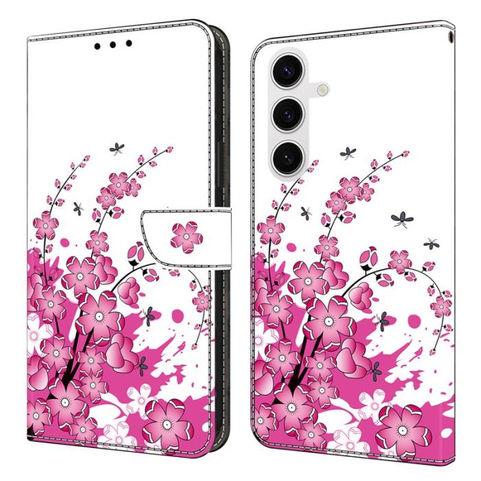 OEM - Samsung Galaxy S26 Plus Fodral PU Läder Med Ställ - Blomsterklänga