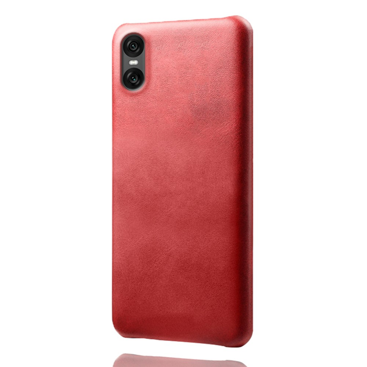 Sony Xperia 10 VII Mobilskal Calfskin Texture PU-Läder - Röd | 2353 | AlltMobil