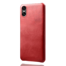 A-One Brand - Sony Xperia 10 VII Mobilskal Calfskin Texture PU-Läder - Röd