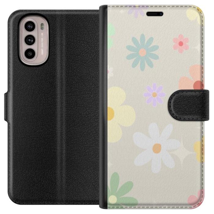 iSecrets - Plånboksfodral till Motorola Moto G31 med fejdande blommor