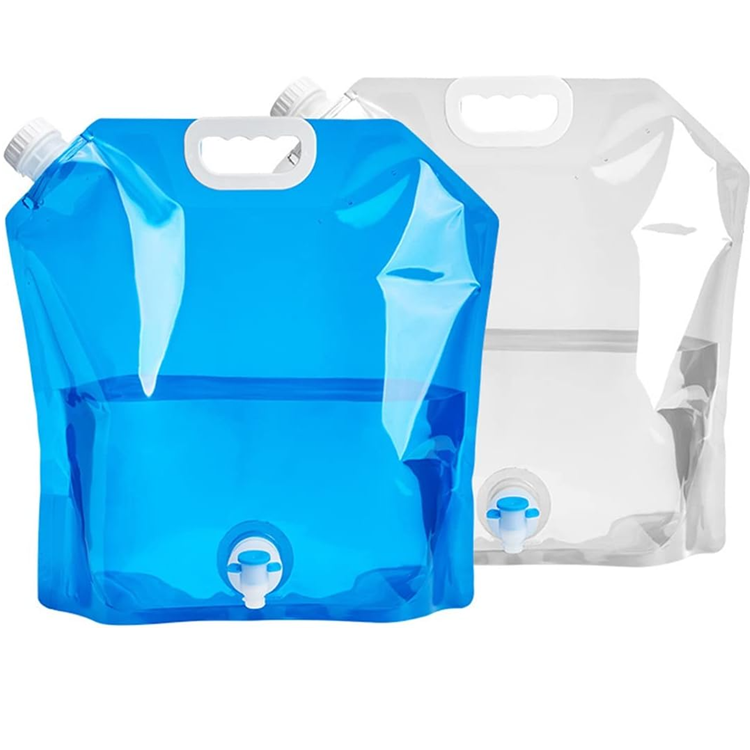 5L - Utomhusvattenpåse med hopfällbar behållare med Kran - Clear | 5566 | AlltMobil