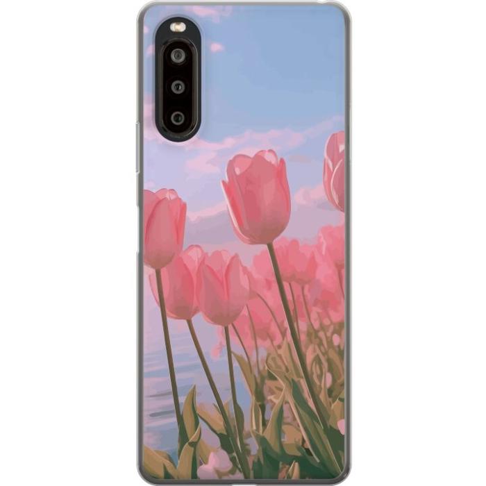 iSecrets - Mobilskal till Sony Xperia 10 II med Rosa Tulpaner