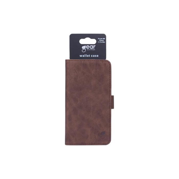 GEAR - GEAR Mobilfodral Nubuck PU iPhone 11 Pro Max - Brun