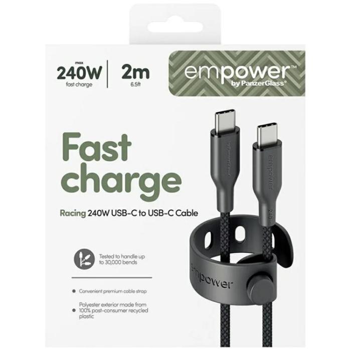 PanzerGlass - Empower by PanzerGlass USB-C till USB-C 240W Kabel 2m Racing