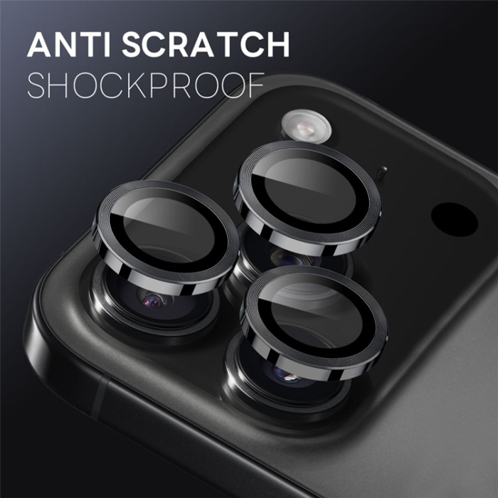 NORTHJO - Northjo iPhone 17 Pro/17 Pro Max Härdat Glas Kameraskydd - Svart