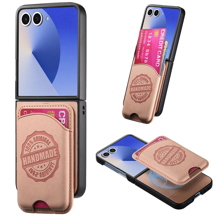 Galaxy Z Flip 7 Mobilskal MagSafe Korthållare Denim Läder | 2353 | AlltMobil