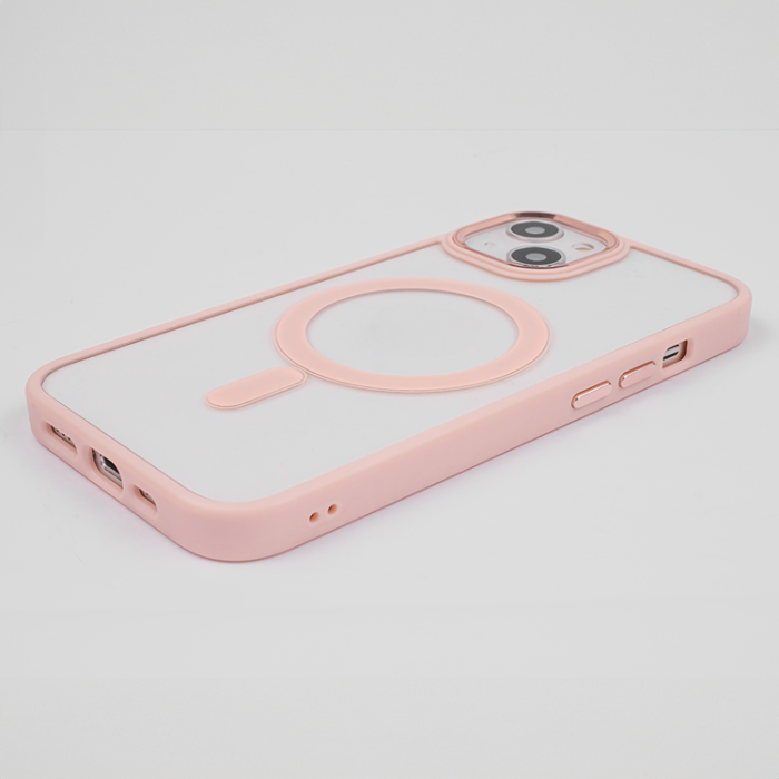 OEM - iPhone 15 Mobilskal MagSafe Satin Clear - Rosa