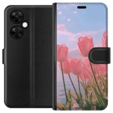 Gustaf - Pl&aring;nboksfodral till OnePlus Nord CE 3 Lite med Rosa Tulpaner