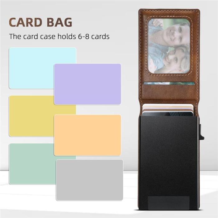 SUTENI - SUTENI Mobilskal för Galaxy S25 Ultra MagSafe Korthållare H19 - Brun