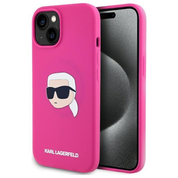 Karl Lagerfeld iPhone 15 Mobilskal MagSafe Silikon Karl Head Print | 2353 | AlltMobil