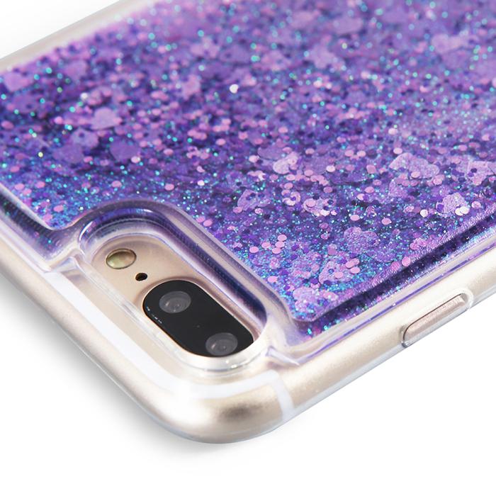 UTGATT5 - Glitter skal till Apple iPhone 8 Plus - Lila