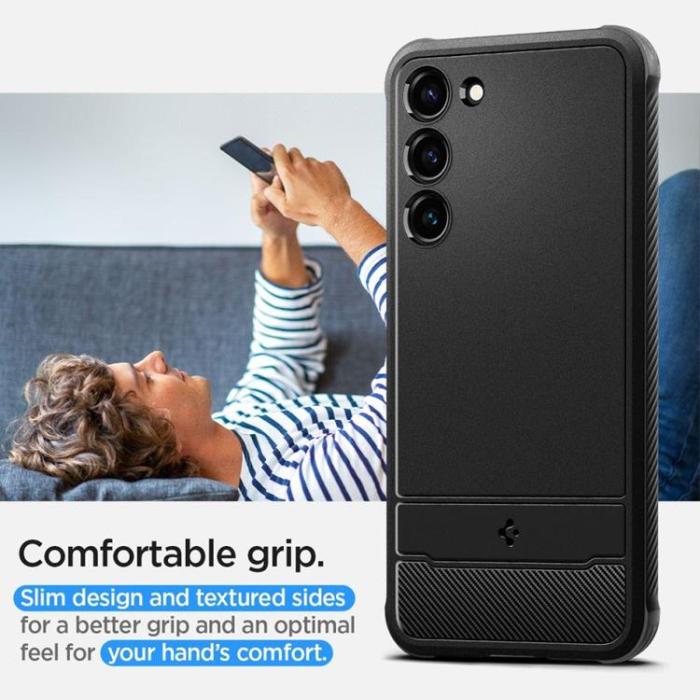 Spigen - Spigen Galaxy S23 Skal Rugged Armor - Svart