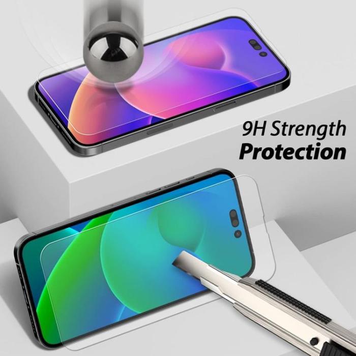 UTGATT1 - Whitestone iPhone 14 Pro Max Skärmskydd i Härdat Glas 3-PACK