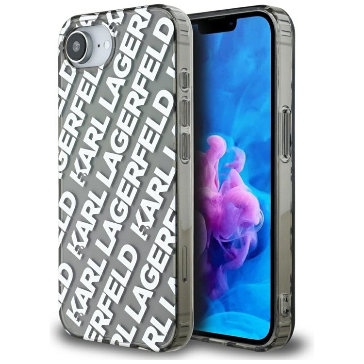 Karl Lagerfeld iPhone 16e Mobilskal Repeat Logo - Silver | 2353 | AlltMobil