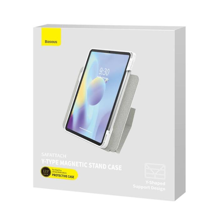 BASEUS - Baseus iPad Pro 12.9(2018/2020/2021) Fodral Safattach Y-Type - Vit