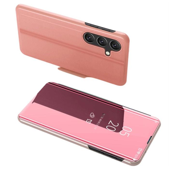 OEM - Samsung Galaxy S26 / S26 Pro Skal Med Fönster PU Läder - Roséguld