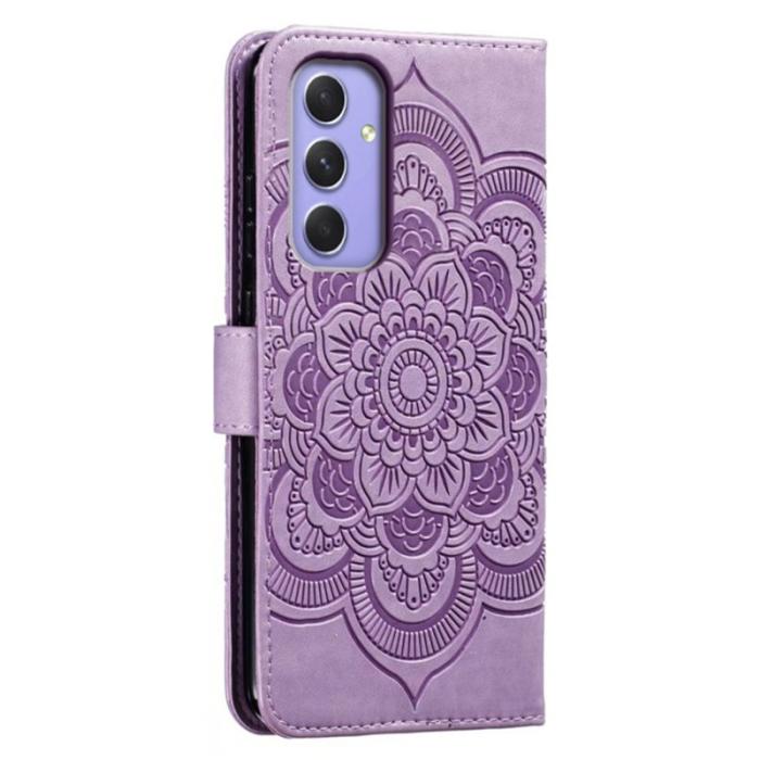 OEM - Samsung Galaxy S26 Plånboksfodral Konstläder Mandala Tryck - Lila