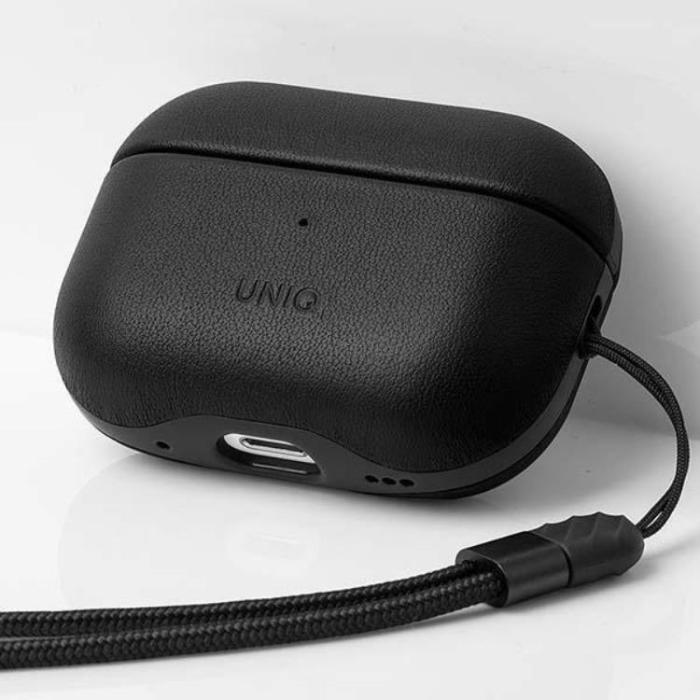 UNIQ - Uniq Airpods Pro 2 Skal Äkta Läder Terra - Svart