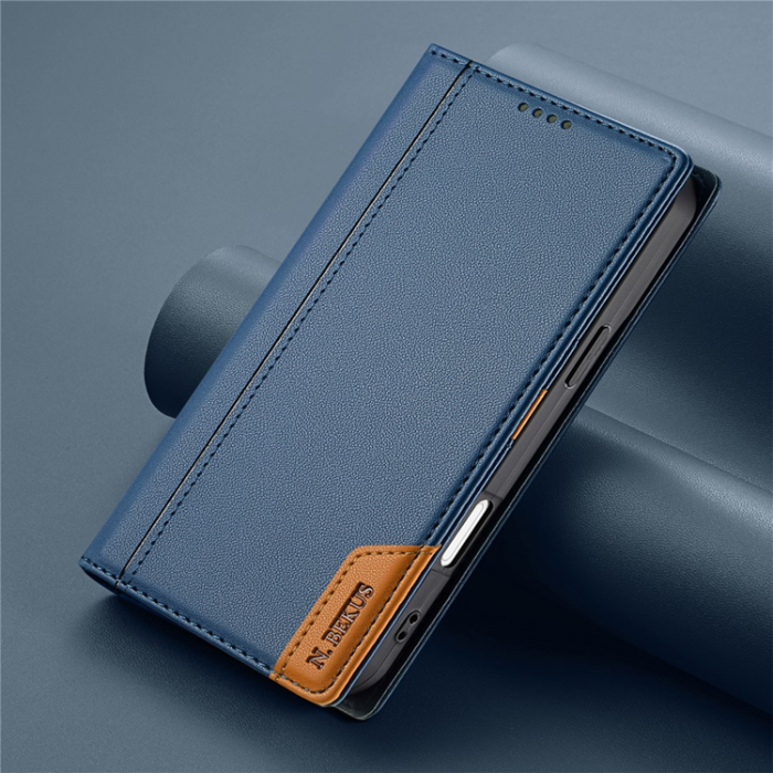 N.BEKUS - N.BEKUS iPhone 17 Plånboksfodral RFID Blocking P3 - Blå