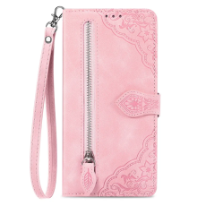 A-One Brand - Xiaomi 15 Ultra Plånboksfodral Flower Imprint Zipper - Rosa