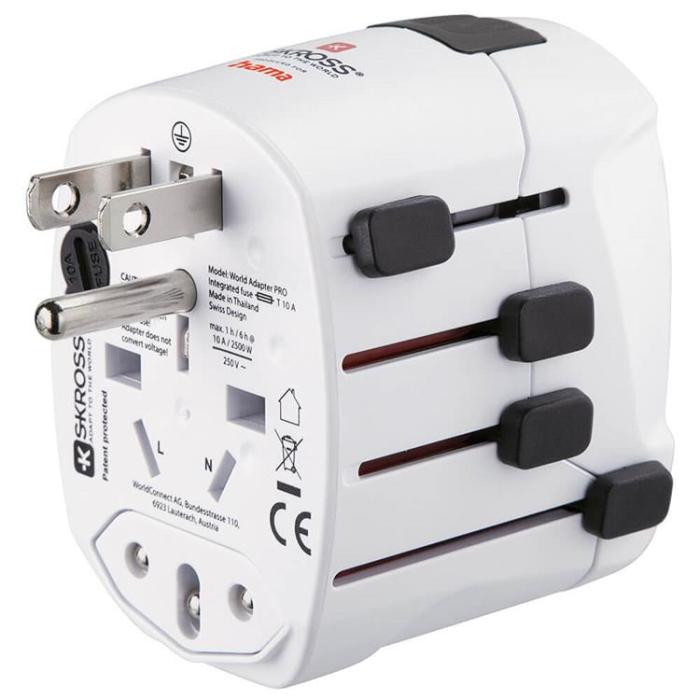 Hama - HAMA Reseadapter Världen Pro EU-WORLD 3-stift