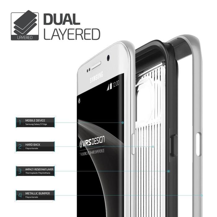 VERUS - Verus Triple Mixx Skal till Samsung Galaxy S7 Edge - Silver