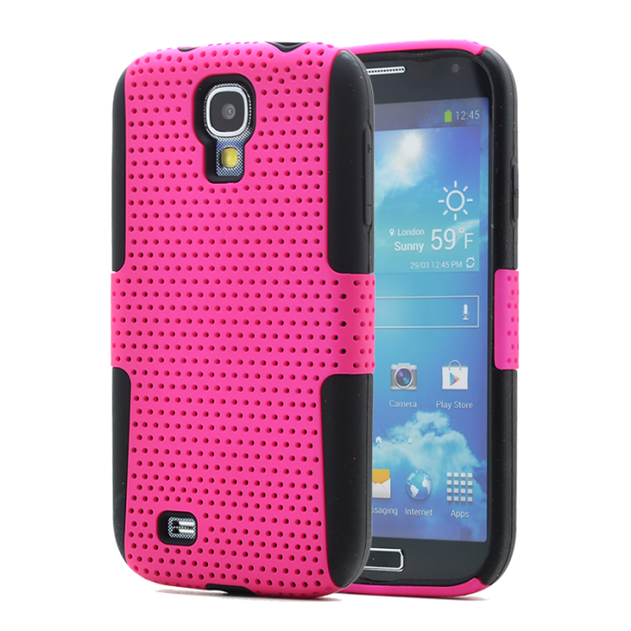 OEM - Mesh Combo Skal till Samsung Galaxy S4 i9500 (Magenta)
