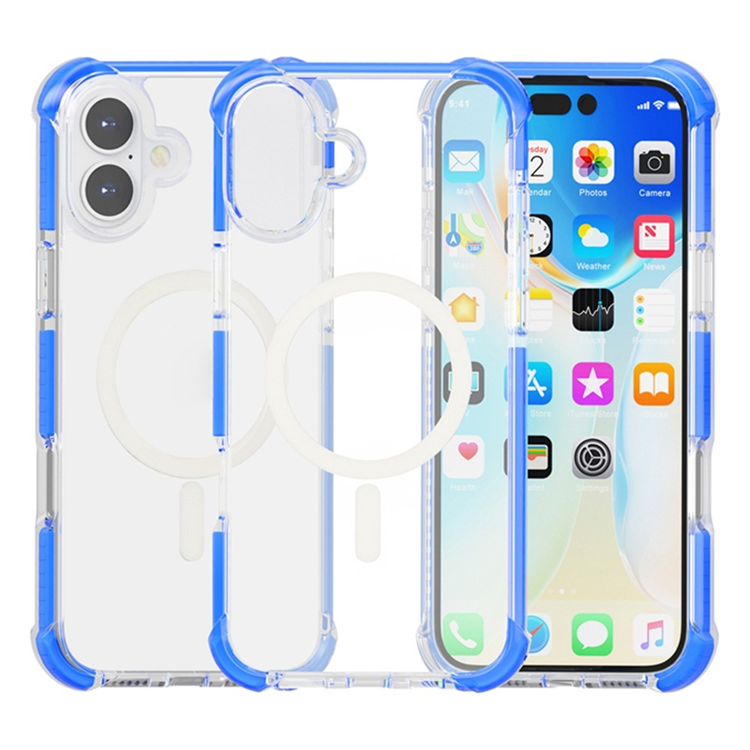 iPhone 17 Mobilskal MagSafe Förstärkta Hörn Acrylic - Blå | 2353 | AlltMobil