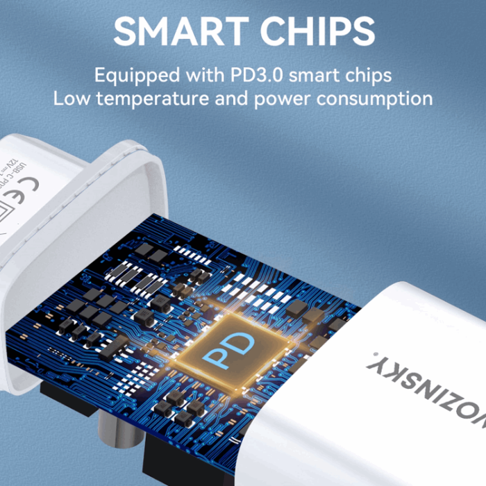 Wozinsky - Snabb Väggladdare 20W USB-C - Vit