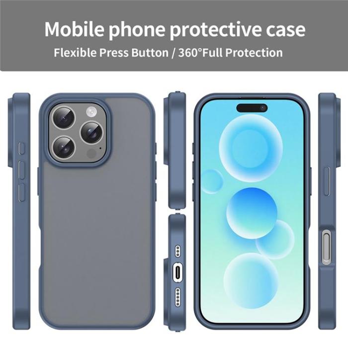 A-One Brand - iPhone 16 Pro Max Mobilskal Skin Touch Matte - Blå