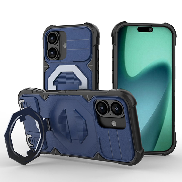 iPhone 17 Mobilskal MagSafe Kickstand Med snodd - Blå | 2353 | AlltMobil
