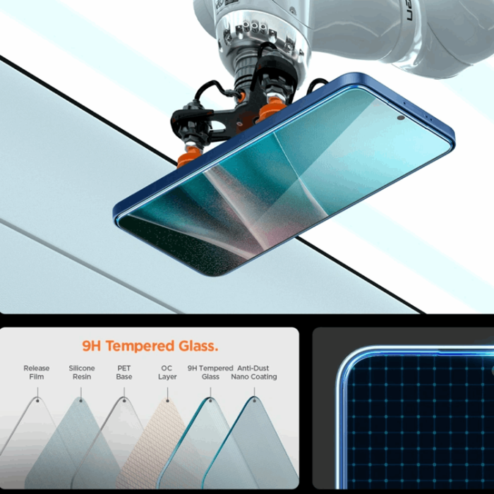 Spigen - Spigen Galaxy S25 Edge Härdat glas Skärmskydd EZ Fit Pro